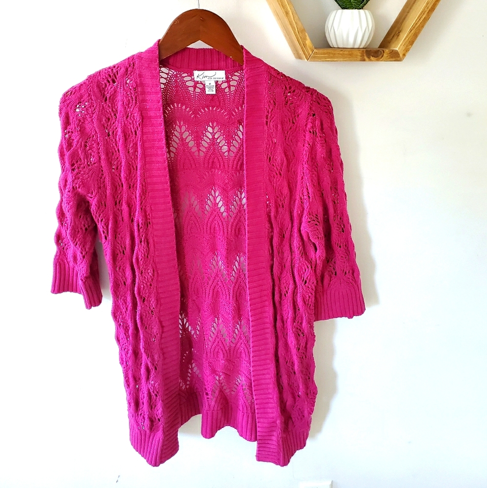 Fuschia cardigan Kim Rogers medium